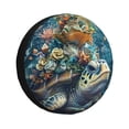 thumbnail image 1 of Rateoe Colorful Plant Turtle Pattern Tire Cover Wheel Protectors Weatherproof Wheel Covers Universal Fit for Trailer Rv SUV Truck Camper Travel Trailers Accessories-17 inch, 1 of 6