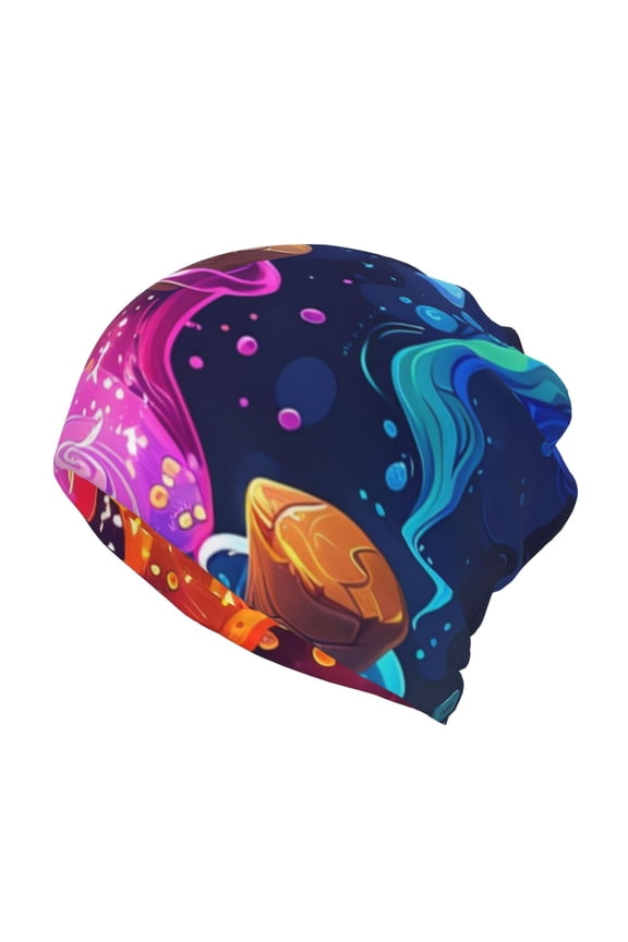Colorful Potion Bottles Magic Cotton Slouchy Beanie Hat for Men/Women,Lightweight Oversize Large Thin Skull Cap Night Sleeping Cap