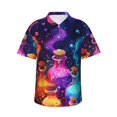 thumbnail image 1 of Rateoe Colorful Potion Bottles Magic Pattern Men’s Hawaiian Shirt – Short Sleeve Button-Down Tropical Beach Shirt, Lightweight & Breathable Casual Aloha Shirt with Pocket,3X-Large, 1 of 7