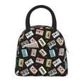 thumbnail image 1 of Rateoe Colorful Retro Tape Pattern Lunch Bag Women, Lunch Box, Lunch Bag, Small Leakproof Lunch Tote Large Capacity Reusable Insulated Cooler Lunch Container, 1 of 6