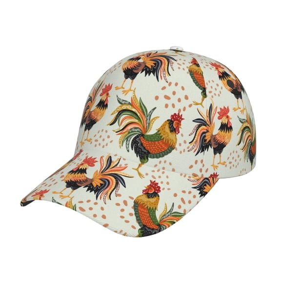 Rateoe Colorful Roosters Pattern Baseball Cap Outdoor Cap Mountain Dad Hat - Unstructured Soft Cotton Cap-Adjustable UV Protection Cap