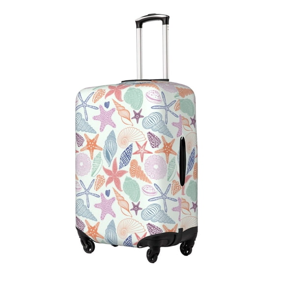 Rateoe Colorful Seashells Printed Luggage Cover, Suitcase Protector Fits 18-32 Inch Luggage-X-Large