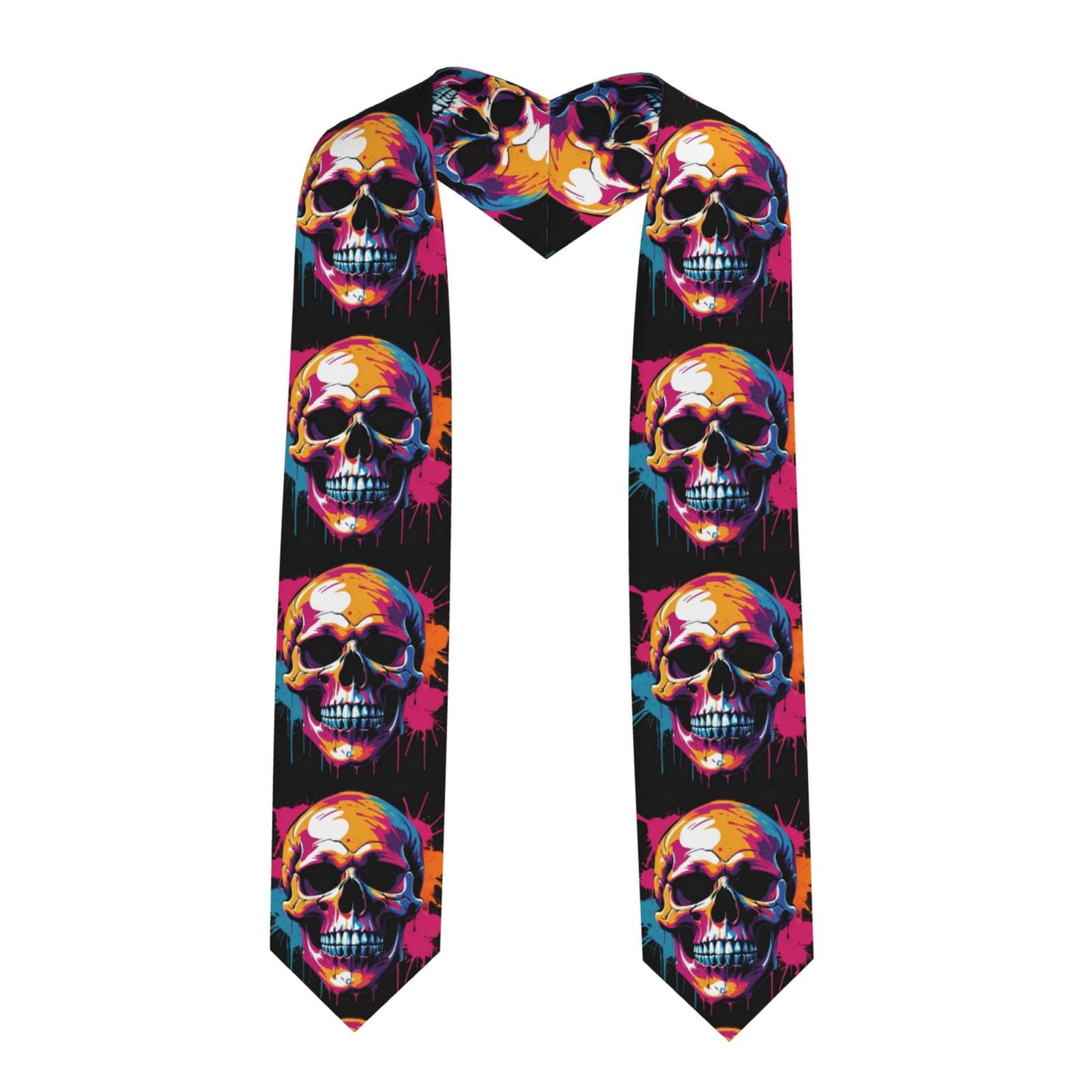 Rateoe Colorful Skull Pattern Graduation Shawl Stole – Elegant Stole ...