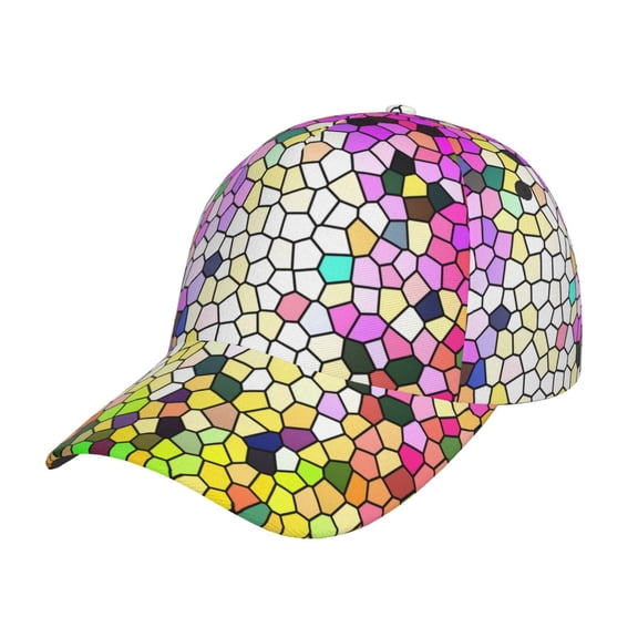 Rateoe Colorful Tie Dye Stained Glass 3 Pattern Baseball Cap Outdoor Cap Mountain Dad Hat - Unstructured Soft Cotton Cap-Adjustable UV Protection Cap
