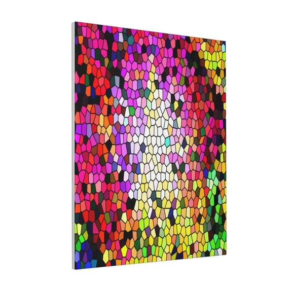 Rateoe Colorful Tie Dye Stained Glass 3 Pattern Decorative Picture – Unique Modern Wall Art, Ready-to-Hang Canvas Print for Home (Vertical)