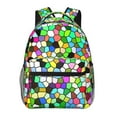 thumbnail image 1 of Rateoe Colorful Tie Dye Stained Glass Pattern Casual Backpack for School, Work, Travel – Adjustable Straps, Multiple Compartments – Ergonomic Design, Fits Laptops and Tablets, 1 of 5
