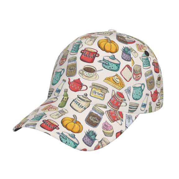 Rateoe Cooking Utensils Pattern Baseball Cap Outdoor Cap Mountain Dad Hat - Unstructured Soft Cotton Cap-Adjustable UV Protection Cap
