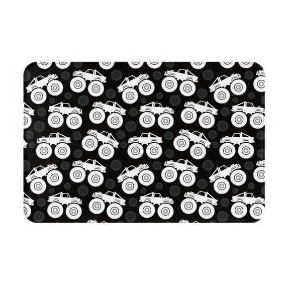 Rateoe Cool Car Pattern Flannel Door Mat Indoor Outdoor Entrance, Waterproof All-Weather Doormat,Fade Resistant, Low Profile Entryway Mat 16x24in
