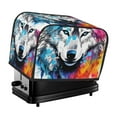 thumbnail image 1 of Rateoe Cool Colorful Wolf Pattern Toaster Covers 2 Slice Wide Slot,Bread Machine Cover,Bread Dust Cover & Fingerprint Protection,Appliance Covers, 1 of 7