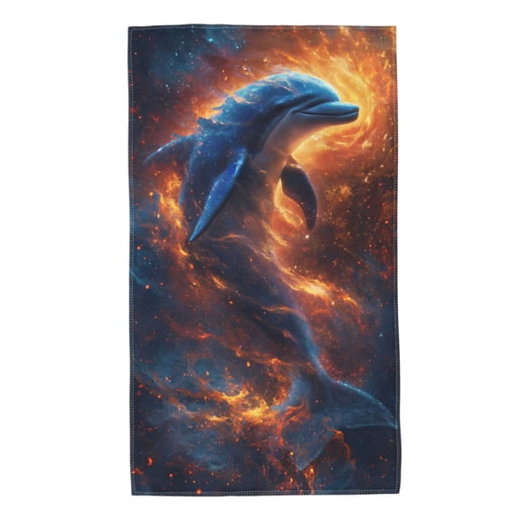 Rateoe Cool Dolphin Pattern Microfiber Towel, Beach Towel, Pool Towel, Quick-dry Travel Towel, Soft and Plush towel, Absorbent Towel-27.5x16 Inch