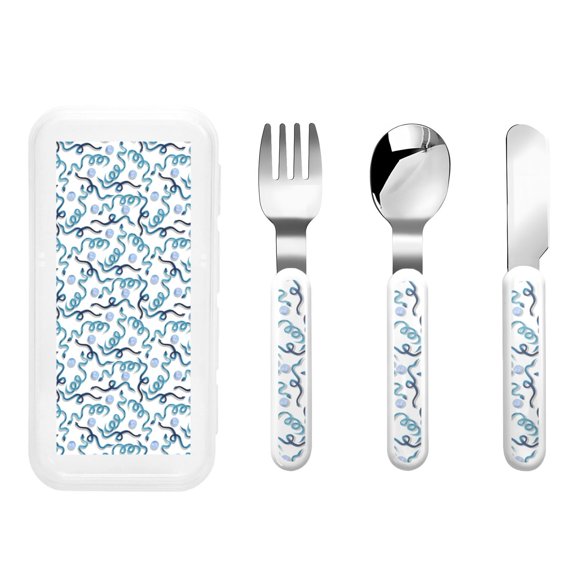 Rateoe Cool Giraffe for Stainless Steel Kids Silverware Set - Child and Toddler Safe Flatware - Children's Knife, Fork And Spoon Set