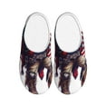 thumbnail image 1 of Rateoe Cool Patriotic Buffalo Cowboy Print Women's Men's Cotton Knit Slippers Lightweight Memory Foam Indoor House Shoes with Anti-Skid Sole-35/36, 1 of 7