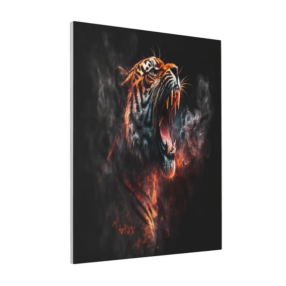 Rateoe Cool Tiger Pattern Decorative Picture – Unique Modern Wall Art, Ready-to-Hang Canvas Print for Home (Vertical)