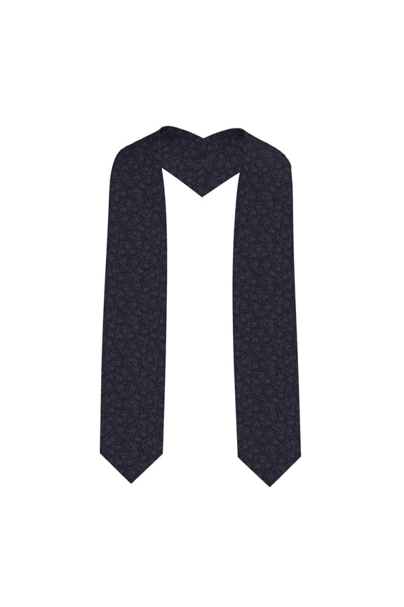 Copper-Gold Gloss Outline Rose1 Pattern Graduation Shawl Stole – Elegant Stole for Graduates ,Graduation Gown Accessory, Academic Stole-Sharp Corner