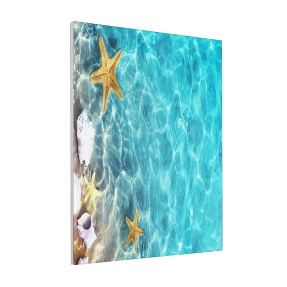 Rateoe Coral And Seashell On The Beach Pattern Decorative Picture – Unique Modern Wall Art, Ready-to-Hang Canvas Print for Home (Vertical)