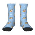 thumbnail image 1 of Rateoe Corgi Dog Pattern Children's Socks, Socks Gifts ,kids Crew Soft Cotton Socks , Moisture-Wicking, Durable, Ideal for Daily Wear & Sports, 1 of 5