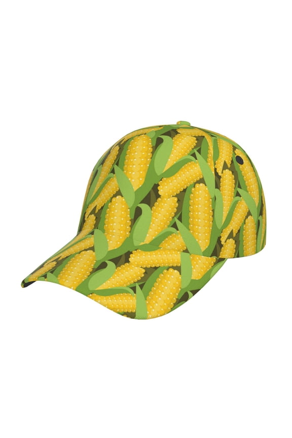 Corn 1 Pattern Mens Baseball Cap  Adjustable Curved Brim Hat, Soft Cotton Sports Cap for Outdoor, Casual, and Everyday Wear, Comfortable & Breathable