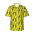 thumbnail image 1 of Rateoe Corn 1 Pattern Men’s Hawaiian Shirt – Short Sleeve Button-Down Tropical Beach Shirt, Lightweight & Breathable Casual Aloha Shirt with Pocket,Small, 1 of 7