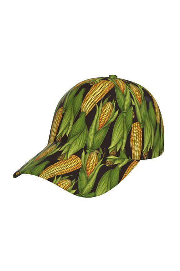 Corn 2 Pattern Mens Baseball Cap  Adjustable Curved Brim Hat, Soft Cotton Sports Cap for Outdoor, Casual, and Everyday Wear, Comfortable & Breathable