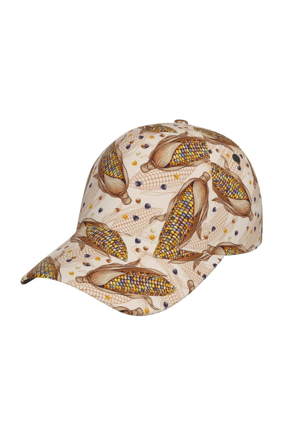 Corn 5 Pattern Baseball Cap Outdoor Cap Mountain Dad Hat - Unstructured Soft Cotton Cap-Adjustable UV Protection Cap