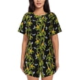 thumbnail image 1 of Rateoe Corn And Dragonflies for 2 Piece Short Sleeves Pajama Sets Casual Lounge Sleepwear Ladies Pjs Sets with Pocket-Large, 1 of 6