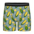 thumbnail image 1 of Rateoe Corn On The Leaves Print Men’s Underwear Boxer Briefs Soft Comfortable Underwear Boxer Briefs, Long Leg Briefs,Anti-chafing Boxer Briefs, 1 of 7