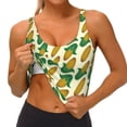 thumbnail image 1 of Rateoe Corn Print Womens' Sports Bras Scoop Neck Sports Vest- Padded U Back Seamless High Impact Support, 1 of 7
