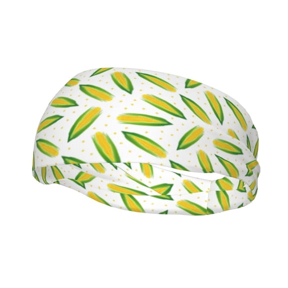 Rateoe Corns Pattern Sports Headbands ,Moisture Wicking Workout Headband, Sweatband Headbands for Running,Cycling,Yoga,Hairband for Women and Men
