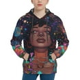 thumbnail image 1 of Rateoe Cosmic Garden Woman Portrait Pattern Boys Hoodie, Youth Pullover Hooded Sweatshirt, Kangaroo Pocket Hoodie for Kids-Large, 1 of 6
