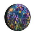 thumbnail image 1 of Rateoe Cosmic Purple Irises Pattern Tire Cover Wheel Protectors Weatherproof Wheel Covers Universal Fit for Trailer Rv SUV Truck Camper Travel Trailers Accessories-, 1 of 6