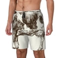 thumbnail image 1 of Rateoe Cow 1 Pattern Men’s Swim Shorts with Compression Liner – Double-Layered Quick-Dry Swimwear, Comfortable & Stretchy Beach Shorts-XX-Large, 1 of 6