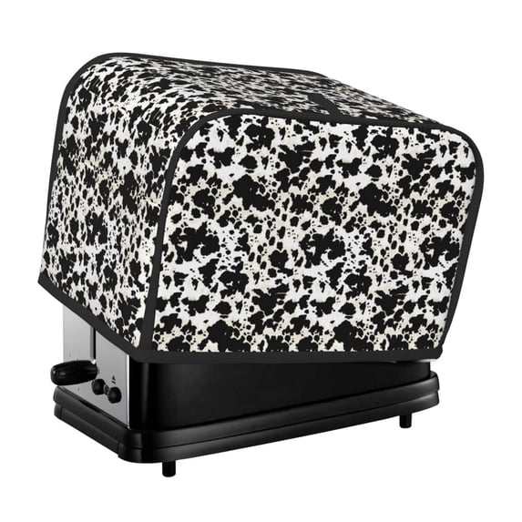 Rateoe Cow Skin 1 Pattern Toaster Covers 2 Slice Wide Slot,Bread Machine Cover,Bread Dust Cover & Fingerprint Protection,Appliance Covers