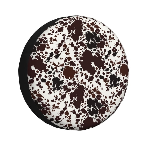 Rateoe Cow Skin Pattern Tire Cover Wheel Protectors Weatherproof Wheel Covers Universal Fit for Trailer Rv SUV Truck Camper Travel Trailers Accessories-14 inch
