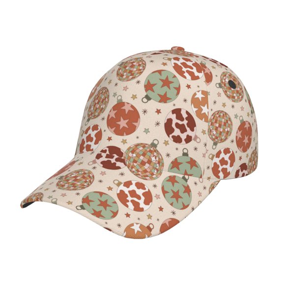 Rateoe Cow Spots And Disco Ball Pattern Baseball Cap Outdoor Cap Mountain Dad Hat - Unstructured Soft Cotton Cap-Adjustable UV Protection Cap