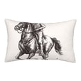 thumbnail image 1 of Rateoe Cowboy Ride A Horse Pattern Pillow Covers with Invisible Zipper(Pillows are not Included) Standard Pillowcases-16"x24", 1 of 6