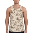 thumbnail image 1 of Rateoe Cowboy Sitting On Cow Back Pattern Sleeveless Gym Shirt Muscle Tee Breathable Workout Shirt Slim-Fit Tank Quick Dry Fit Muscle Tank Top Bodybuilding Sleeveless T Shirt-Medium, 1 of 7