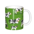 thumbnail image 1 of Rateoe Cows With Calfs Green Pattern Passport Holder Wallet Leather Mulit-purpose Travel Wallet Credit Cards Case ,Passport Cover for Women Men-6.5 in, 1 of 6