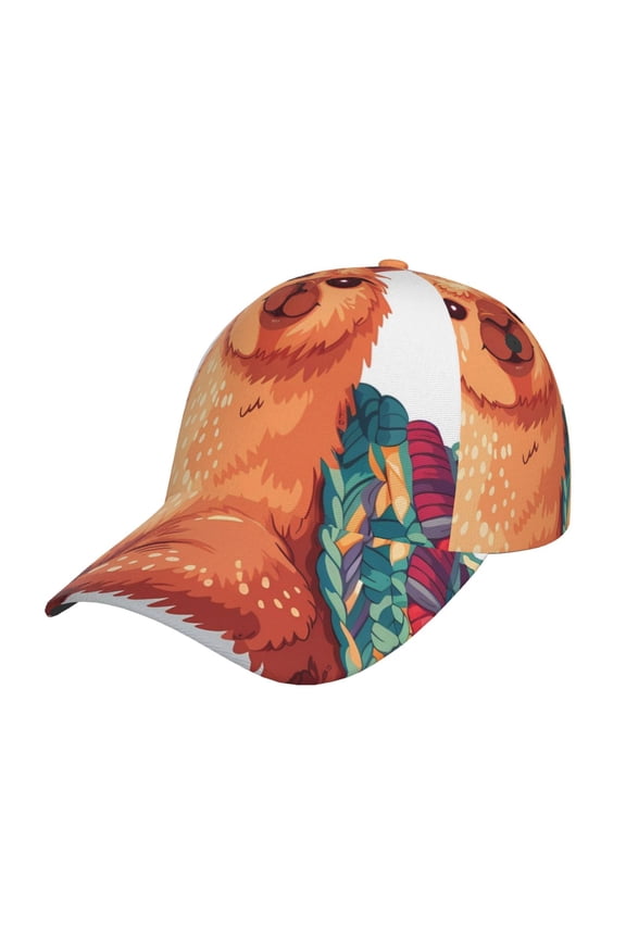 Cozy Knitting Llama Pattern Mens Baseball Cap Adjustable Curved Brim Hat, Soft Cotton Sports Cap for Outdoor, Casual, and Everyday Wear, Comfortable & Breathable