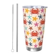 thumbnail image 1 of Rateoe Crabs And Seastars Printed Car Guy Gifts for Men Women Tumbler - 20oz/590ml Double Wall Vacuum Insulated Stainless Steel Travel Tumbler Cups with Lid & Straw-Straw Two-piece Set, 1 of 8