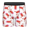 thumbnail image 1 of Rateoe Crayfish And Hearts Print Men’s Underwear Boxer Briefs Soft Comfortable Underwear Boxer Briefs, Long Leg Briefs,Anti-chafing Boxer Briefs, 1 of 7