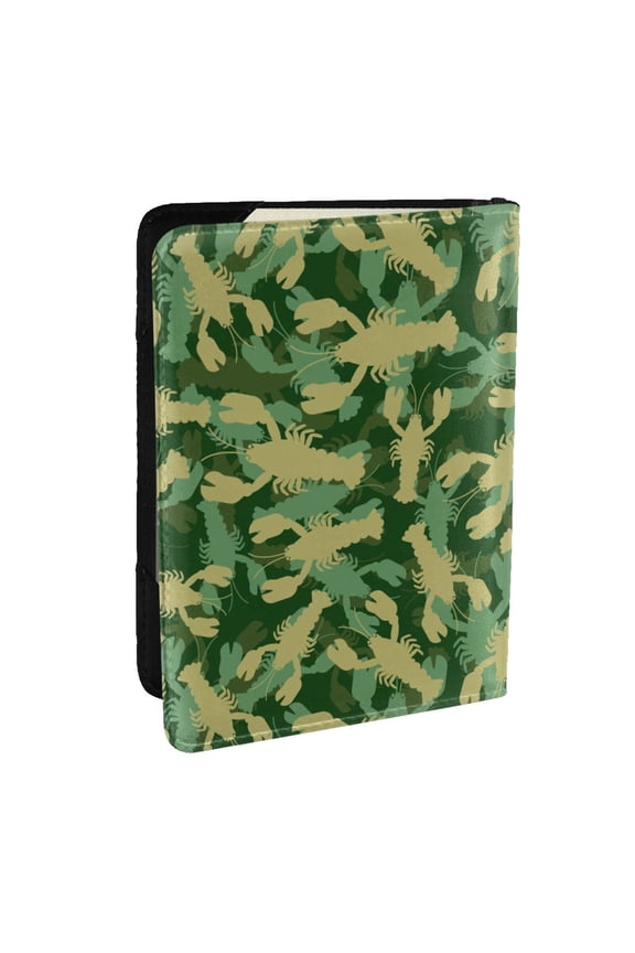 Crayfish Army Pattern Passport Holder Wallet Leather Mulit-purpose Travel Wallet Credit Cards Case ,Passport Cover for Women Men-6.5 in