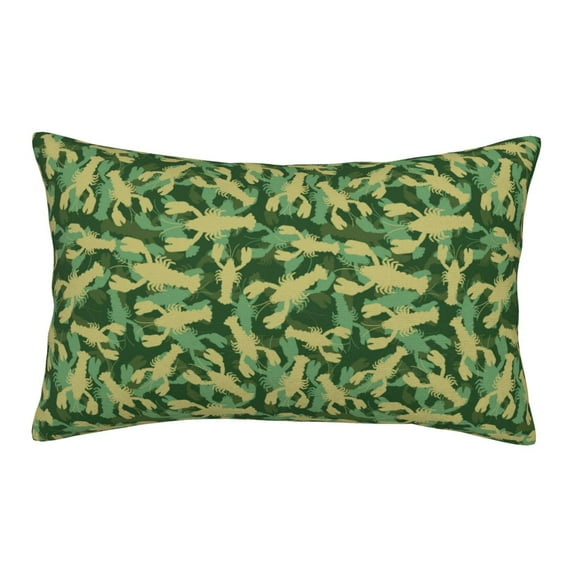 Rateoe Crayfish Army Pattern Pillow Covers with Invisible Zipper(Pillows are not Included) Standard Pillowcases-14"x20"