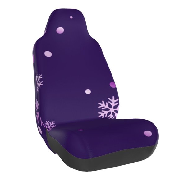 Rateoe Crystal Purple Snowflake Print Car Seat Cover,Elastic Car Seat Protector,Washable Durable Automotive Seat Cover Car Interior Accessories