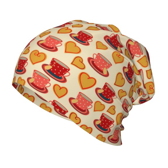 Rateoe Cups of Tea Kids Beanie Warm Knit Beanie Hats Boys Girls Winter Hat Soft Slouchy Hats for Kids