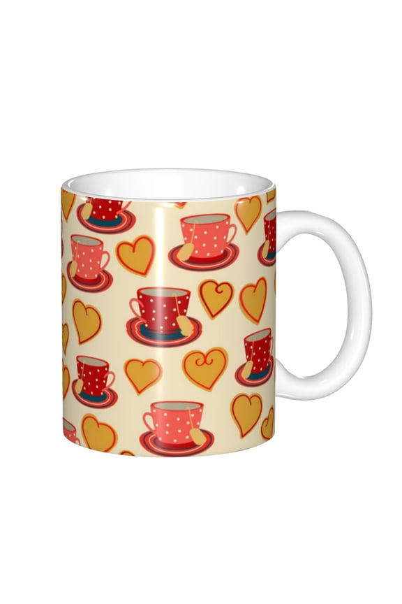 Cups of Tea Pattern Passport Holder Wallet Leather Mulit-purpose Travel Wallet Credit Cards Case ,Passport Cover for Women Men-6.5 in