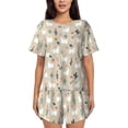 thumbnail image 1 of Rateoe Cute Alpaca for 2 Piece Short Sleeves Pajama Sets Casual Lounge Sleepwear Ladies Pjs Sets with Pocket-Large, 1 of 6