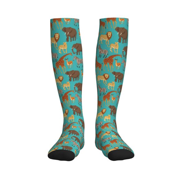 Rateoe Cute Animals Compression Socks for Women and Men 20-30mmHg-Circulation Support Socks Knee High Nurse Pregnant Running Medical and Travel Athletic