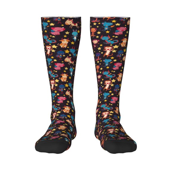 Rateoe Cute Animals Pattern Women’s Knee High Crew Socks,Trouser Socks Comfortable, Breathable, Moisture-Wicking and Soft