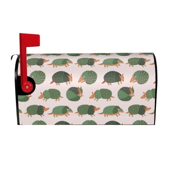 Rateoe Cute Armadillo Printed Mailbox Covers - Easy to Install Fall, Winter, Spring, Summer Mailbox Cover - Weather and UV-Resistant Mailbox Decor - Mailbox Magnetic Covers-25.5x21 in