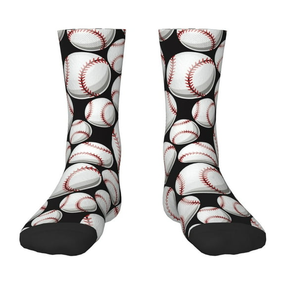 Rateoe Cute Baseball Pattern Children's Socks, Socks Gifts ,kids Crew Soft Cotton Socks , Moisture-Wicking, Durable, Ideal for Daily Wear & Sports